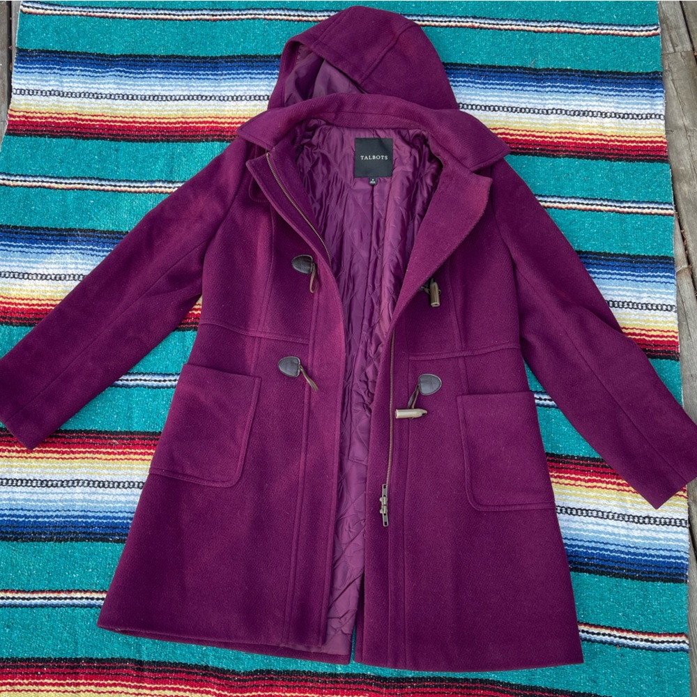 Talbots Wool Toggle Pea Coat -Size 8